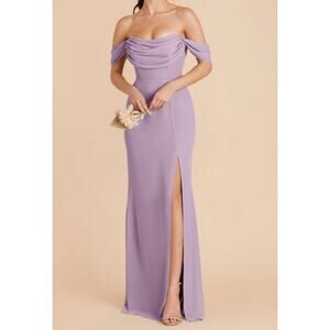 Birdy Grey Lavender Mira Chiffon Gown - size L NWT A30